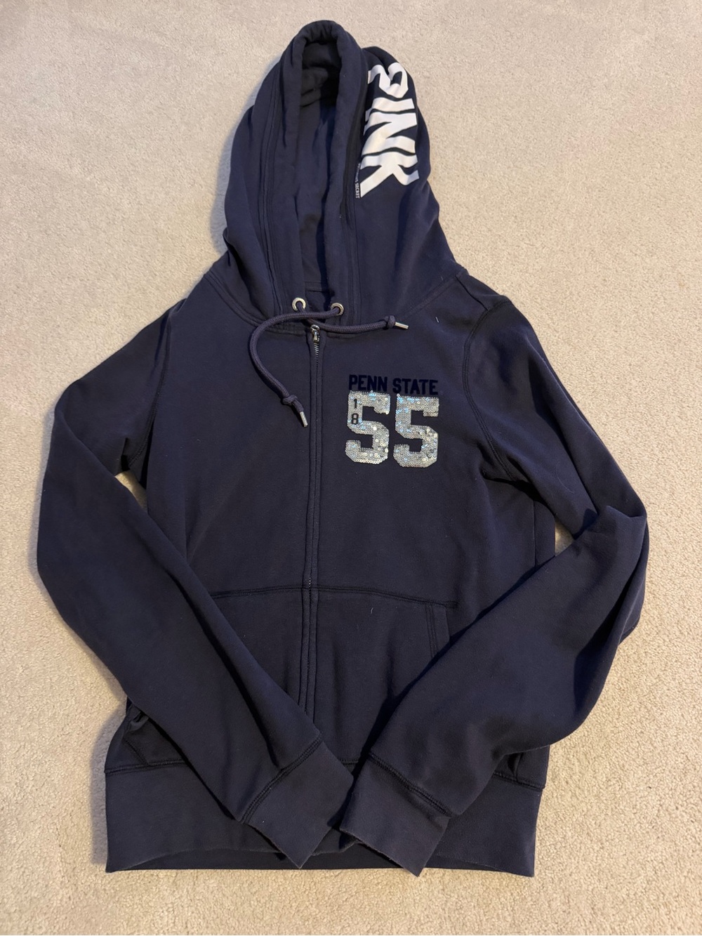 Victoria Secret Penn State Navy Zip-Up Hoodie 💙🤍💙
